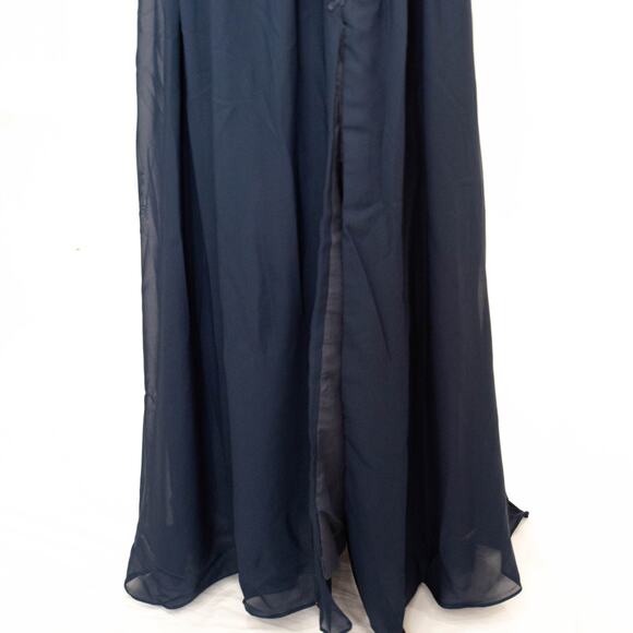 Lavetir Navy Blue Formal Ball Prom Bridesmaid Gown Dress Size 14 - Picture 6 of 15
